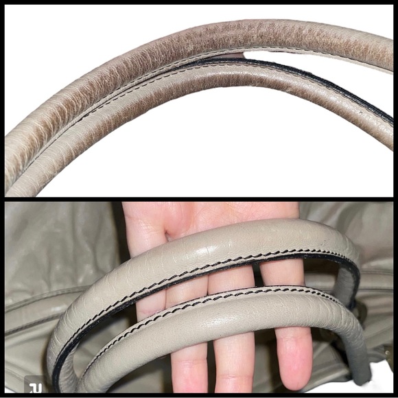 Fendi Large Chef Shopper Tote Bag in Chiaro Beige Cream Lambskin Leather Bag - Picture 16 of 17